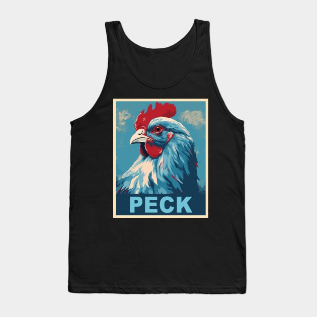 Pun Chicken Gifts Men Kids Women Meme Funny Chicken Tank Top by KsuAnn